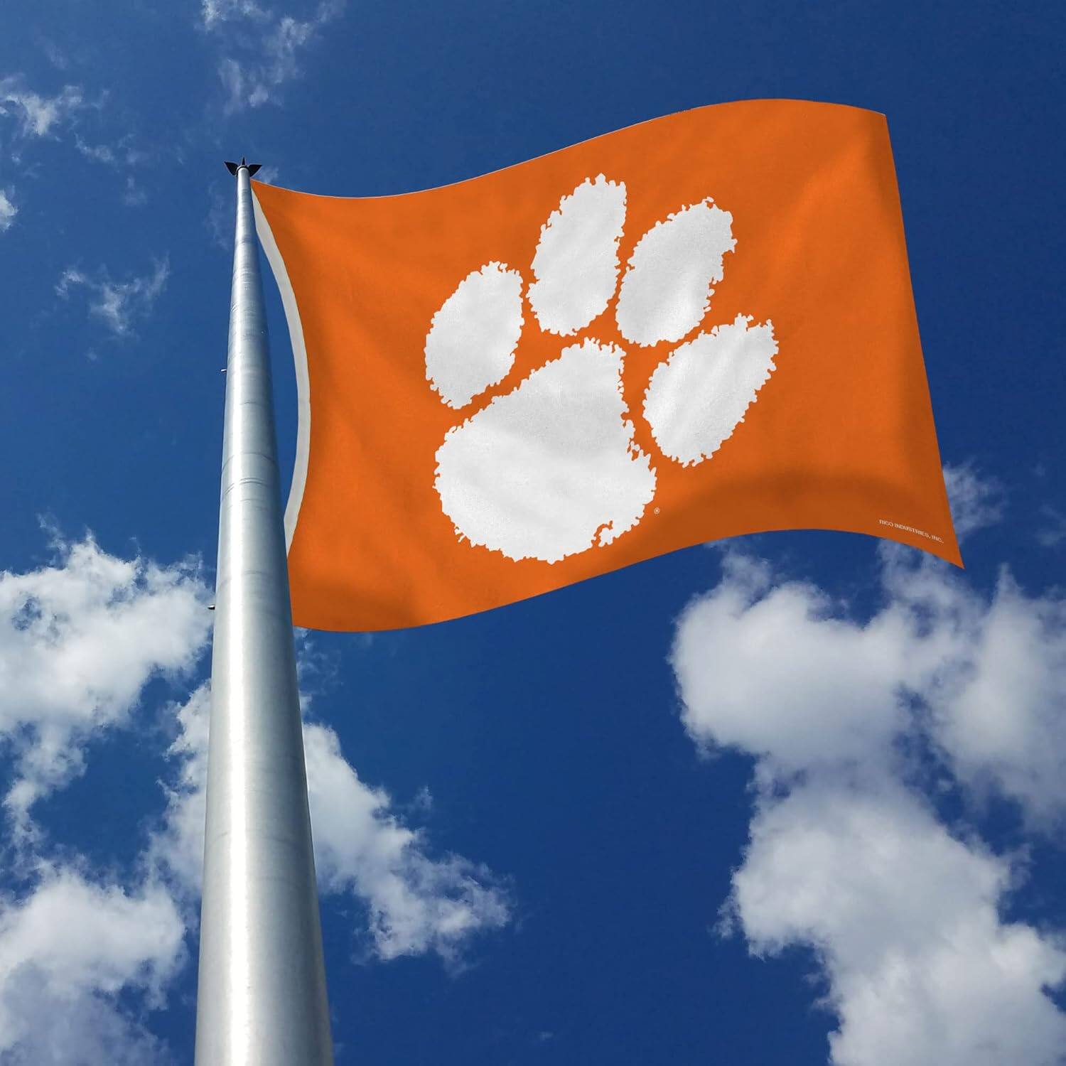 Alt View 3. Rico Industries - Clemson Tigers 3X5 Indoor Outdoor Banner Flag with grommets for hanging - Multi.
