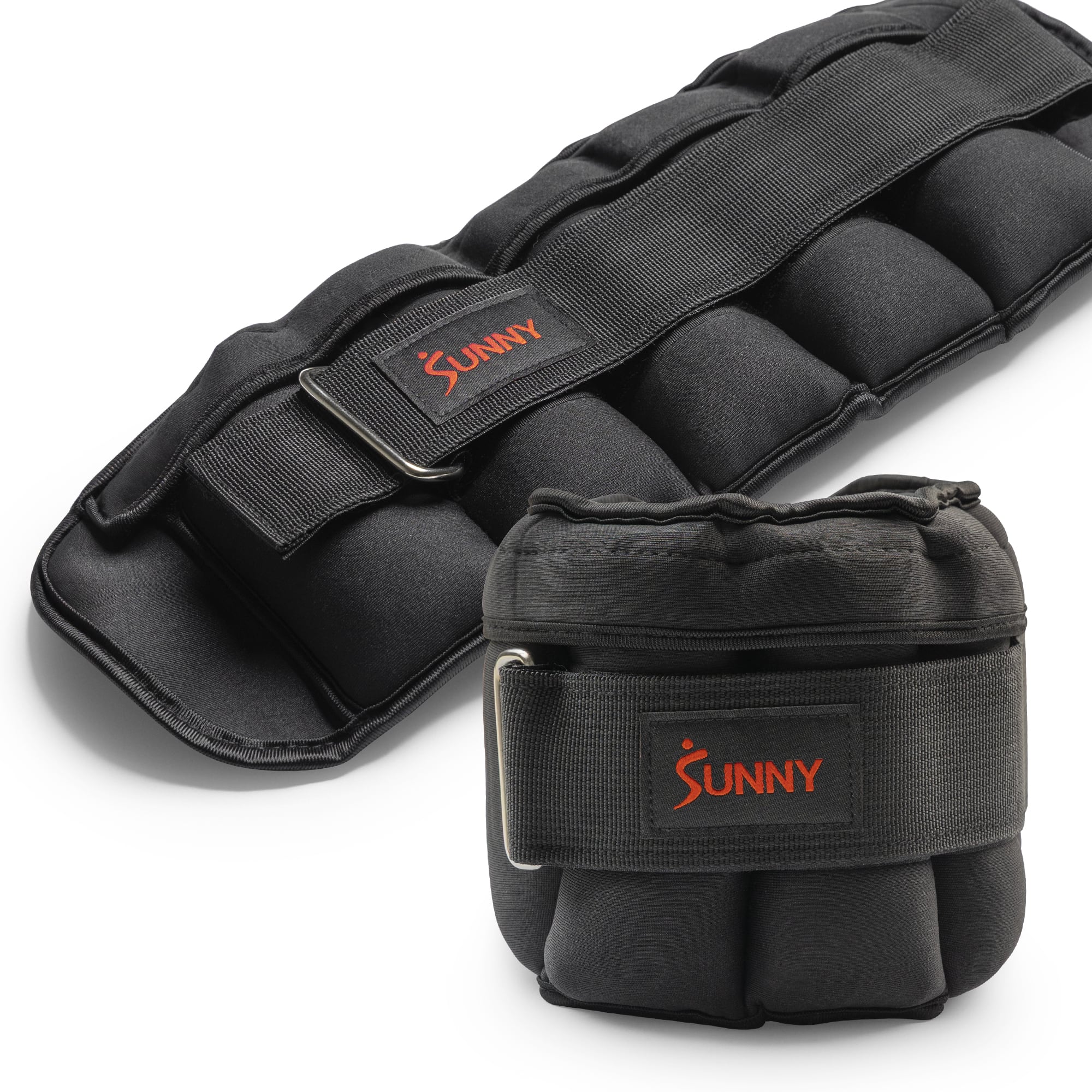 Sunny Health & Fitness - Adjustable Ankle Weight 5-Pound (Pair) - Black