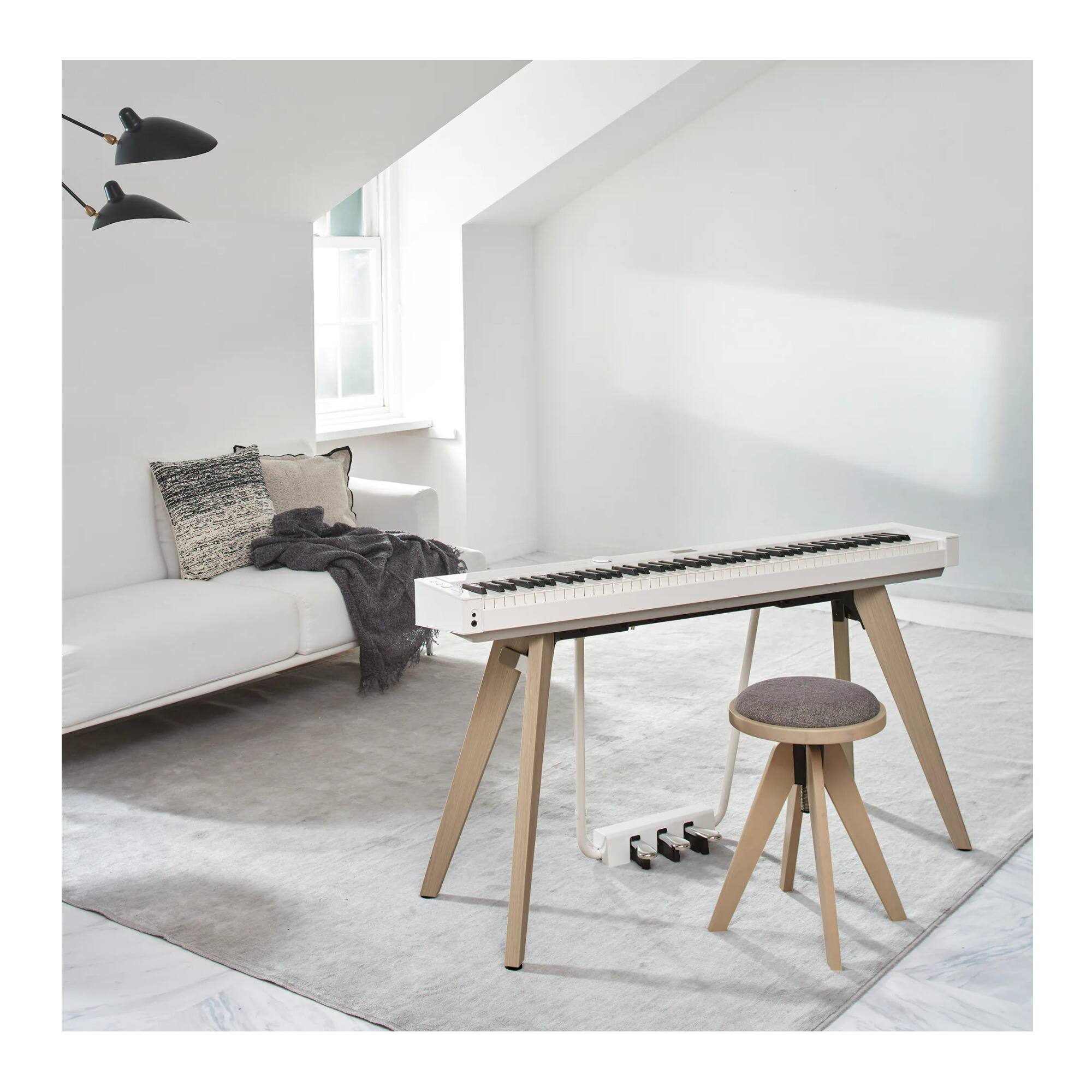 Angle. Casio - Casio Privia PX-S7000 88-Key Digital Piano (White).