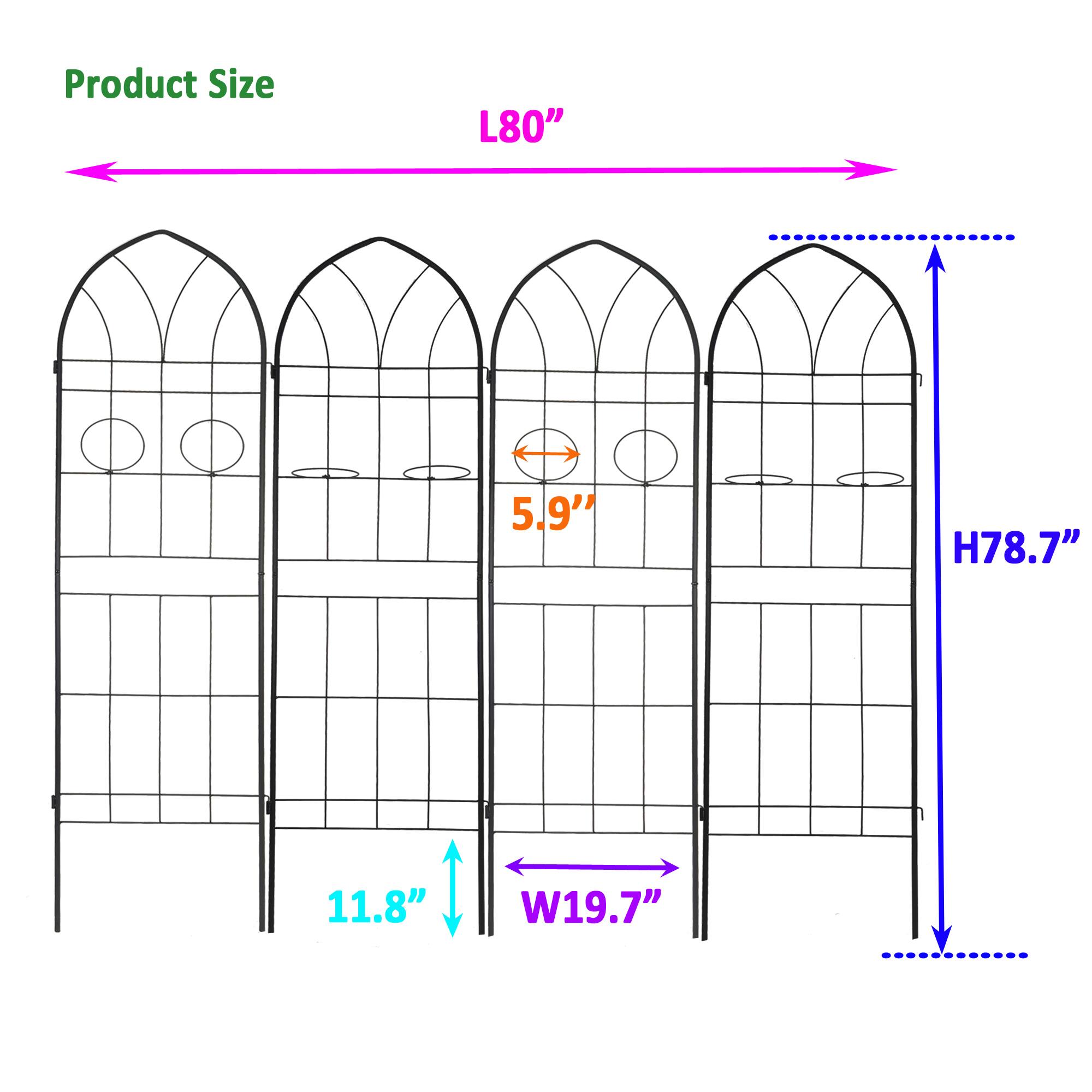 Product Size: L80" x W19.7" x H78.7"  
Depth: 5.9"