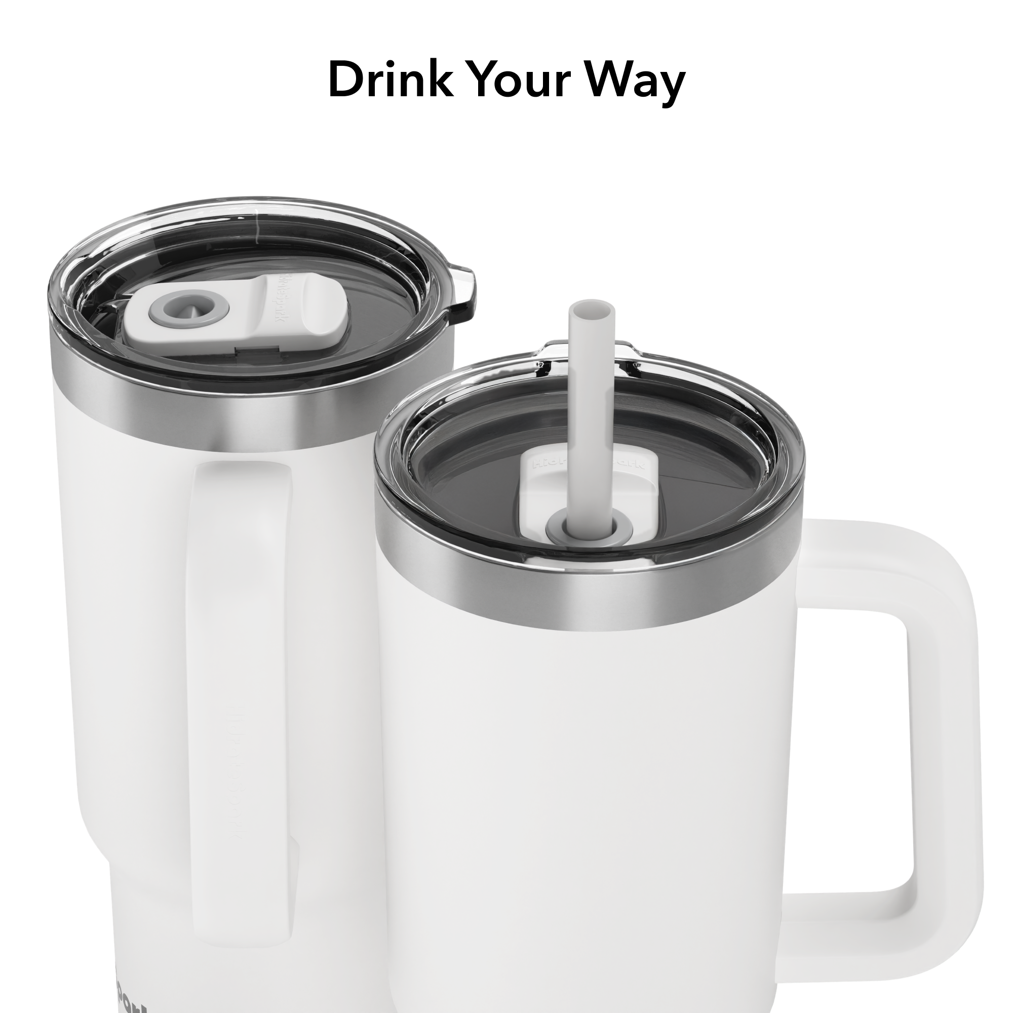 Alt View 4. Hidrate - 30 oz HidrateSpark PRO 2 Smart Tumbler - Health & Wellness Tracker - Apple Health - Smart Ring & Watch Compatible - White.