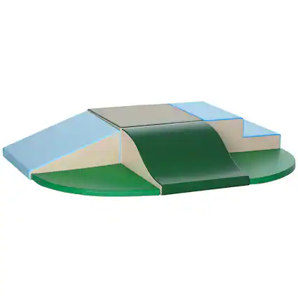 Front. Qaba - Kids Soft Play Set, 6-Pieces Foam Climbing Blocks, Toddlers 1-3 Years, Indoor Activity Play Set, Climb and Crawl.