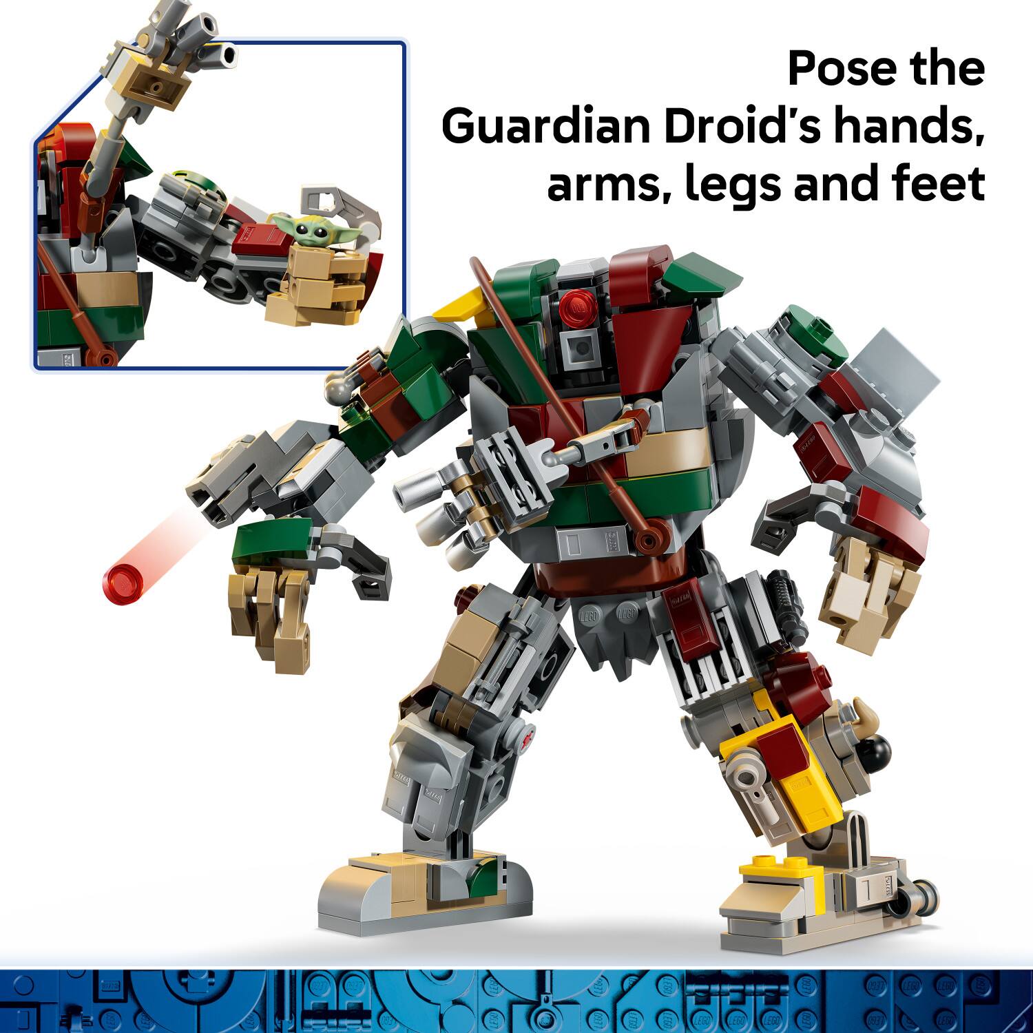 Pose the Guardian Droid's hands, arms, legs and feet