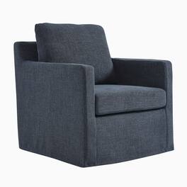Serene Fabric Slipcovered Swivel Armchair by Modway - Blue
