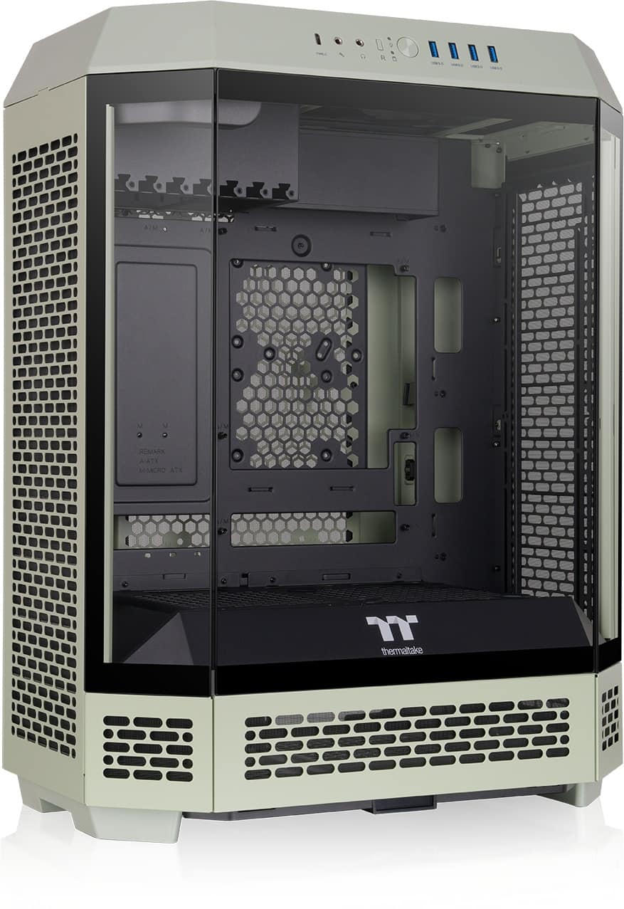 Thermaltake - Tower 600 Mid Tower ATX PC Case - Matcha Green - Front_Zoom