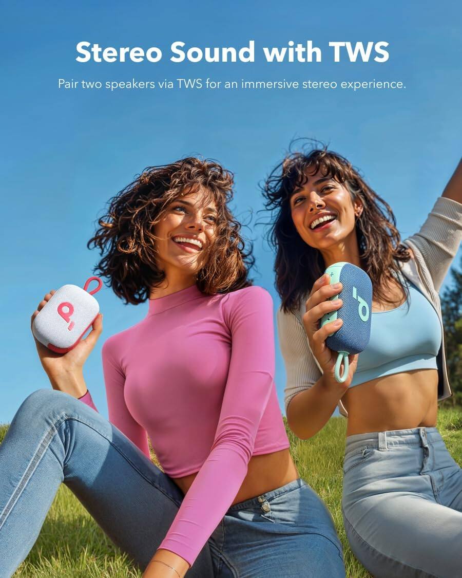 Stereo Sound with TWS

Pair two speakers via TWS for an immersive stereo experience.