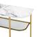 Alt View 32. Walker Edison - Glam Mixed-Material Entry Table - Calacatta Marble.