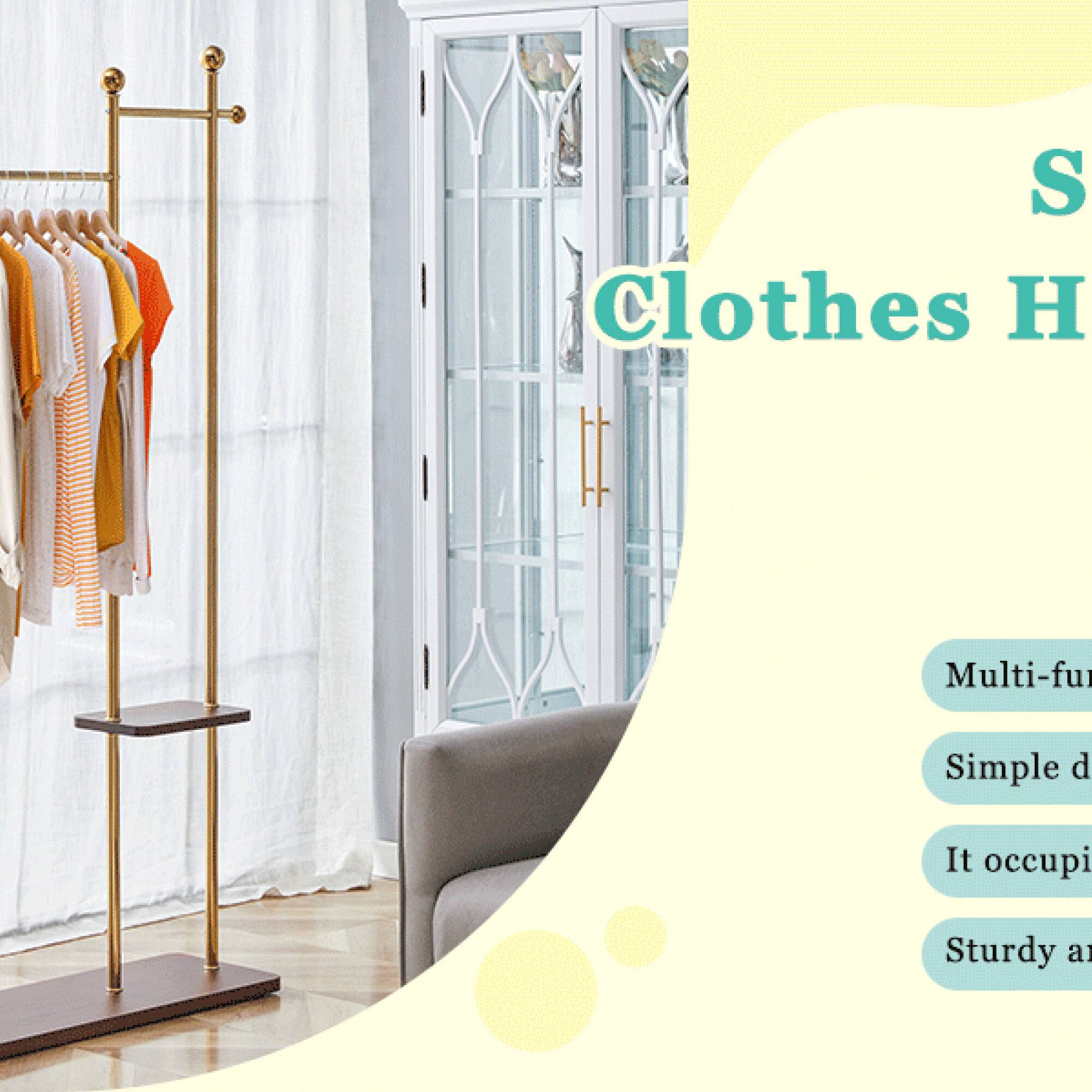 Sure, here is the corrected and grouped text:

**S Clothes H**

- Multi-functional
- Simple design
- It occupies less space
- Sturdy and durable