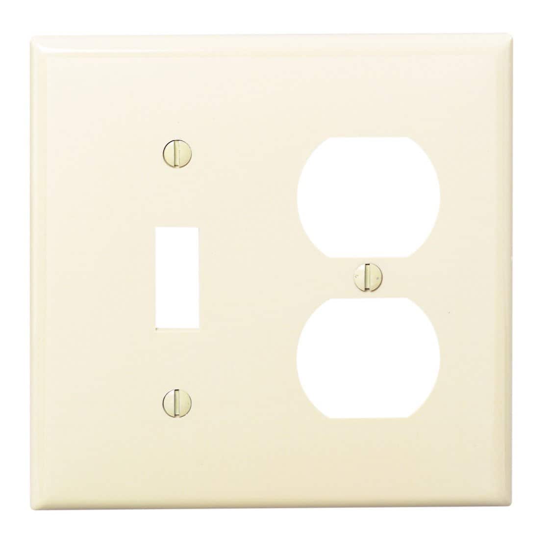 Leviton - 2 gang Nylon Duplex/Toggle Wall Plate 1 pk - Ivory price history on PriceWatchPro