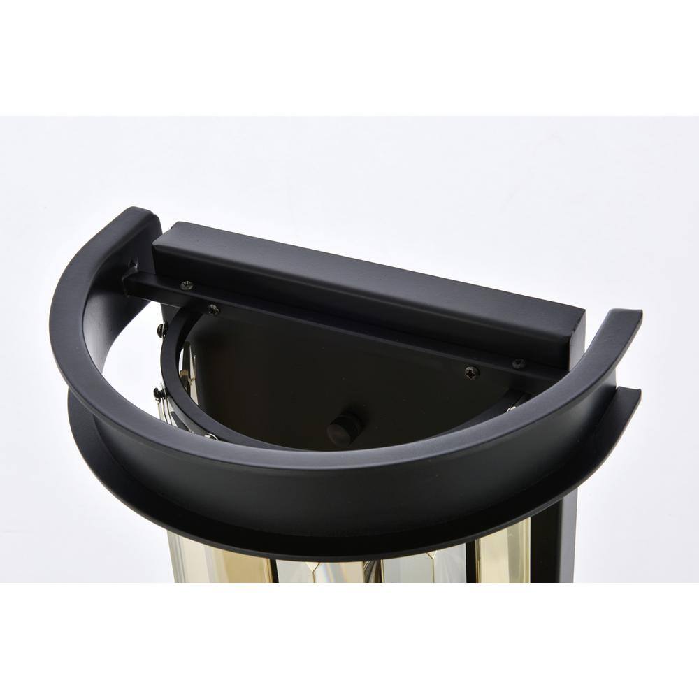 Alt View 2. Urban Classic - Sydney 2 light Matte Black Wall Sconce Golden Teak (Smoky) Royal Cut Crystal - Matte Black.