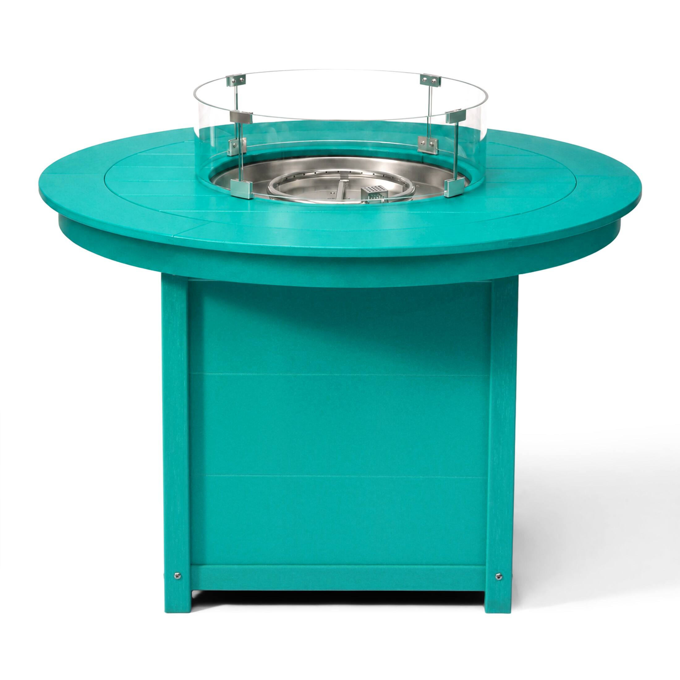 Back. WestinTrends - WestinTrends Helios 47" Modern Outdoor Patio Propane Gas Round Fire Pit Table - Turquoise.