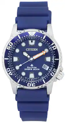 Citizen - Promaster Marine Blue Dial Eco-Drive Diver's EO2021-05L Women's Watch - Silver, Blue