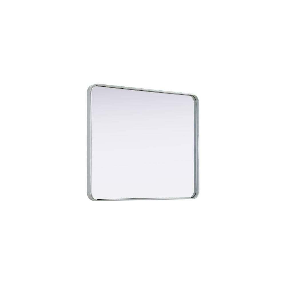 Alt View 1. Elegant Decor - Contour Metal Rectangle Mirror 30x36 in Silver - Silver.