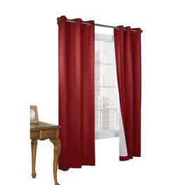 Commonwealth Home Fashions - Commonwealth Thermalogic Weather Cotton Fabric Grommet Top Panel - 160x84" - Burgundy