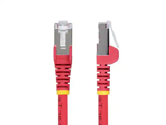 Front. StarTech.com - StarTech 10ft Red CAT6a Ethernet Cable Model NLRD-10F-CAT6A-PATCH.