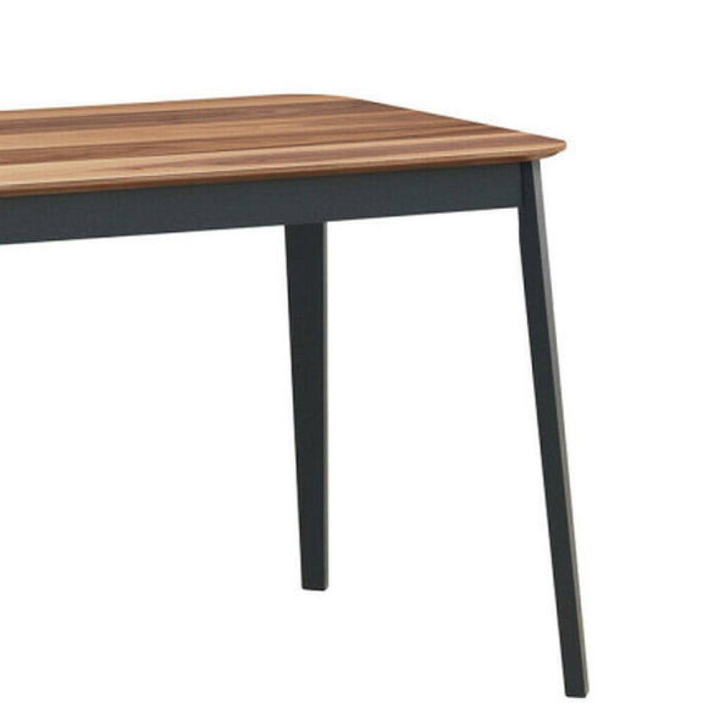 Back. Pefilos - Mid Century Modern Rectangular Dining Room Table , Counter Height Table, Kitchen Bar Height Table and Chairs for Dining - Brown.