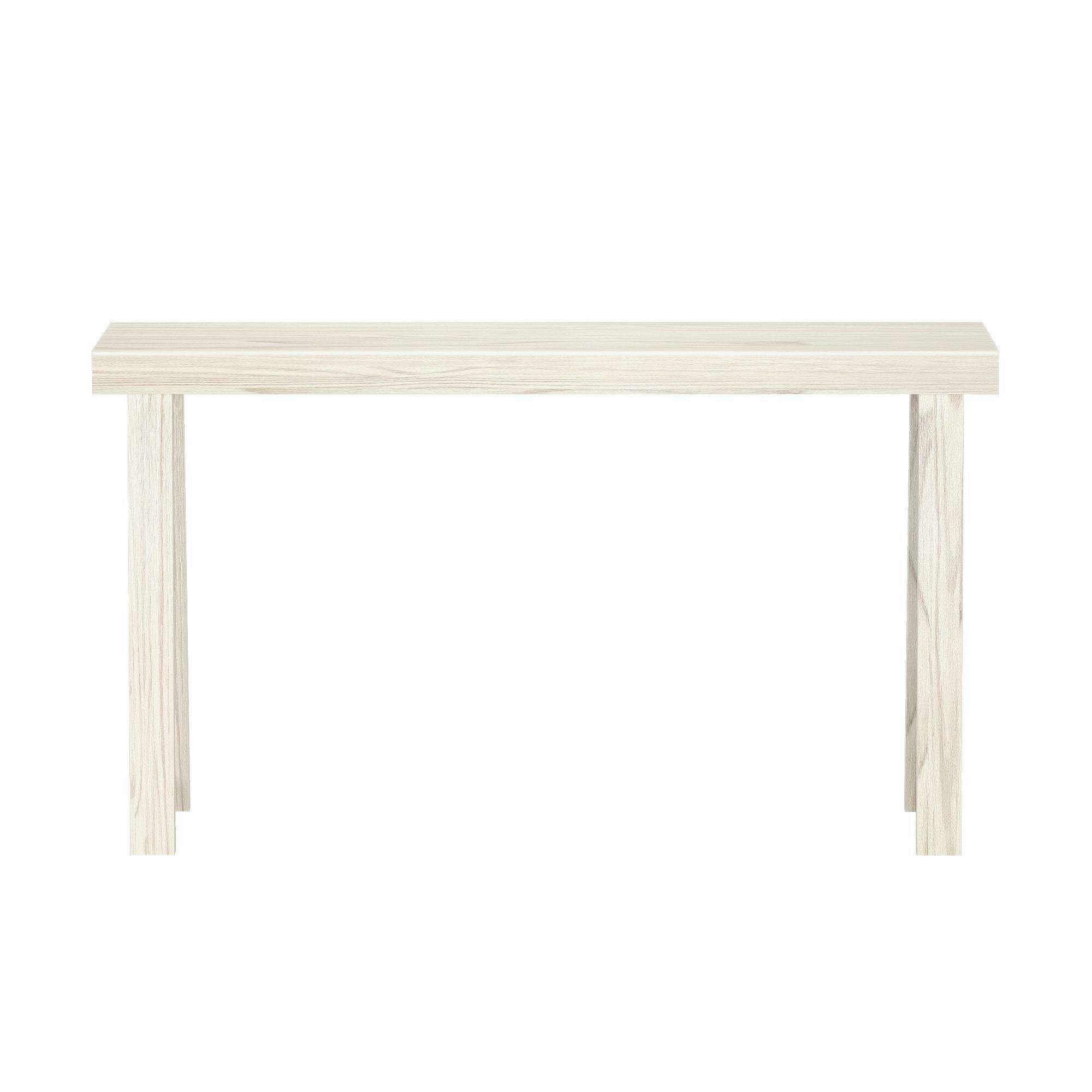 Alt View 3. Plank+Beam - Classic Console Table (56in / 1420mm), White Sand Wirebrush - White Sand Wirebrush.