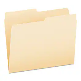 Tops Business Forms - Manila File Folders, 1/2-Cut Tabs: Assorted, Letter Size, 0.75" Expansion, Manila, 100/Box