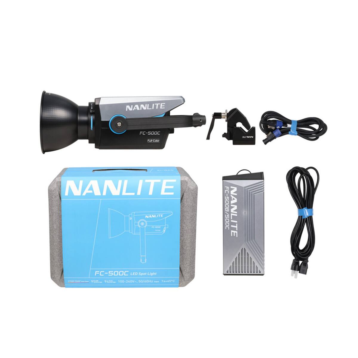NANLITE FC-500C M s NANLITE - TO FC 00S/800S- NANLIT ITE FC-SOOC LED Spot Light Cr - Y5t  100-240V - 50/60Hz - Ta5C