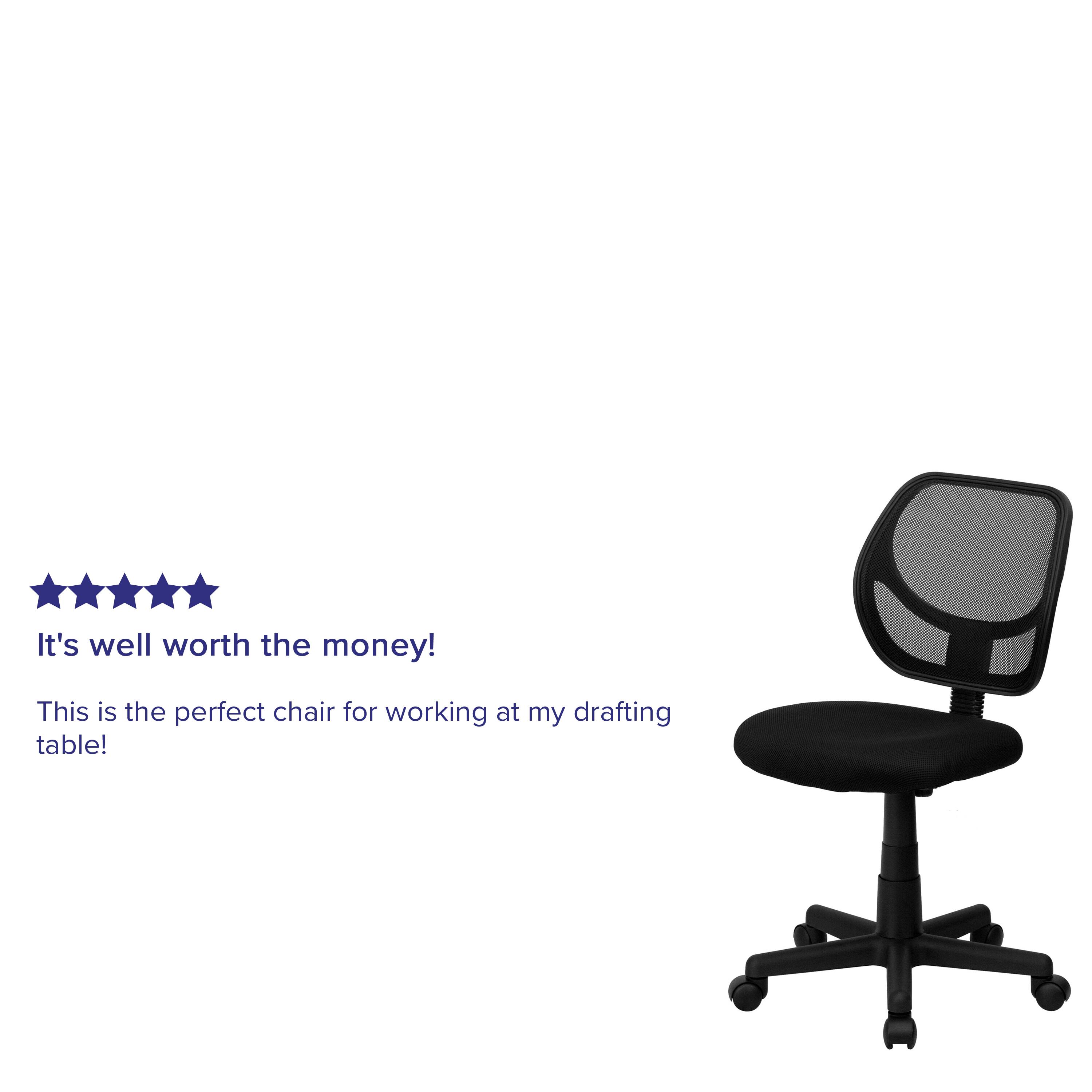 It's well worth the money!  
This is the perfect chair for working at my drafting table!