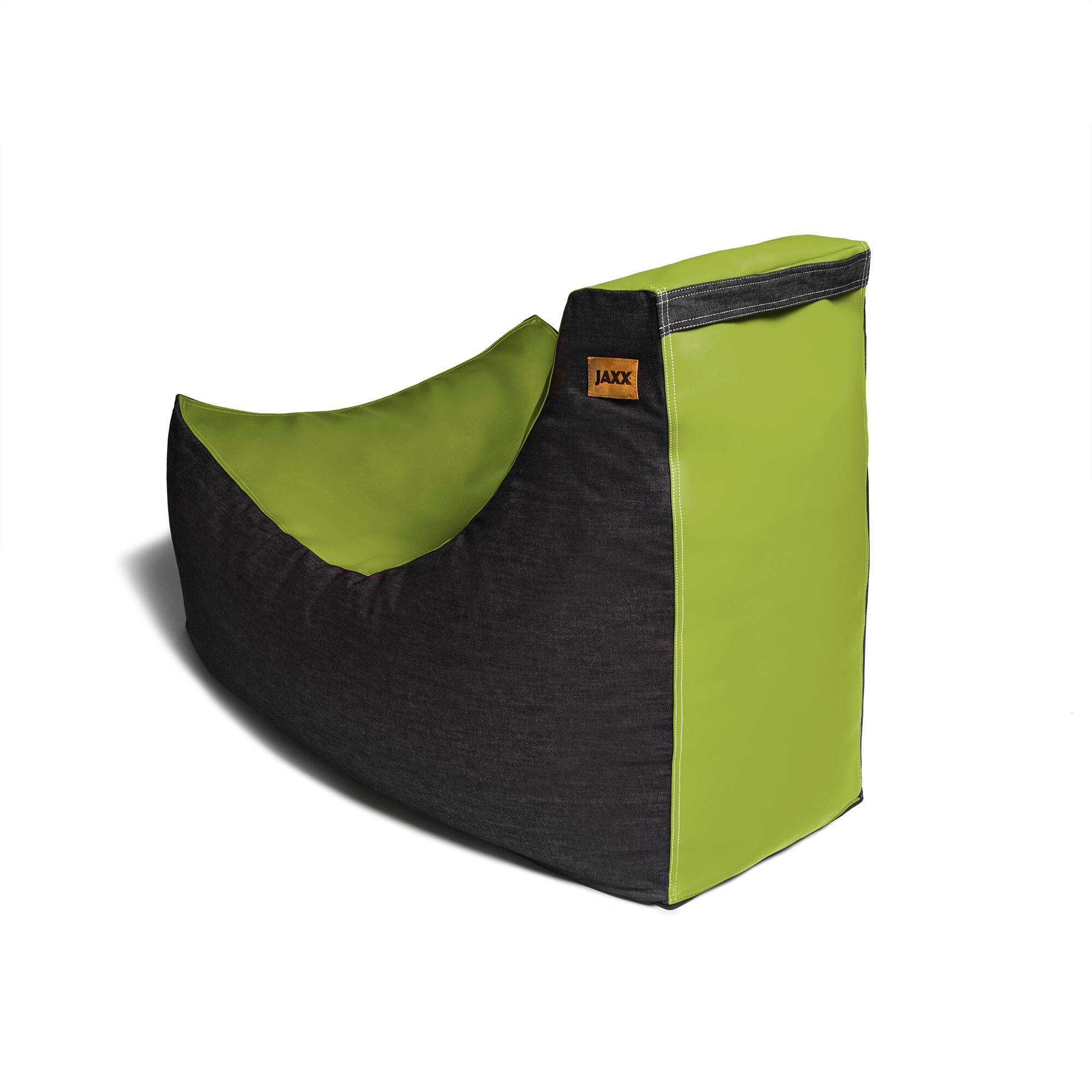 Angle. Jaxx - Jaxx Pixel Gamer Chair - Game Room / Home Theater Bean Bag Chair, Green - Green.