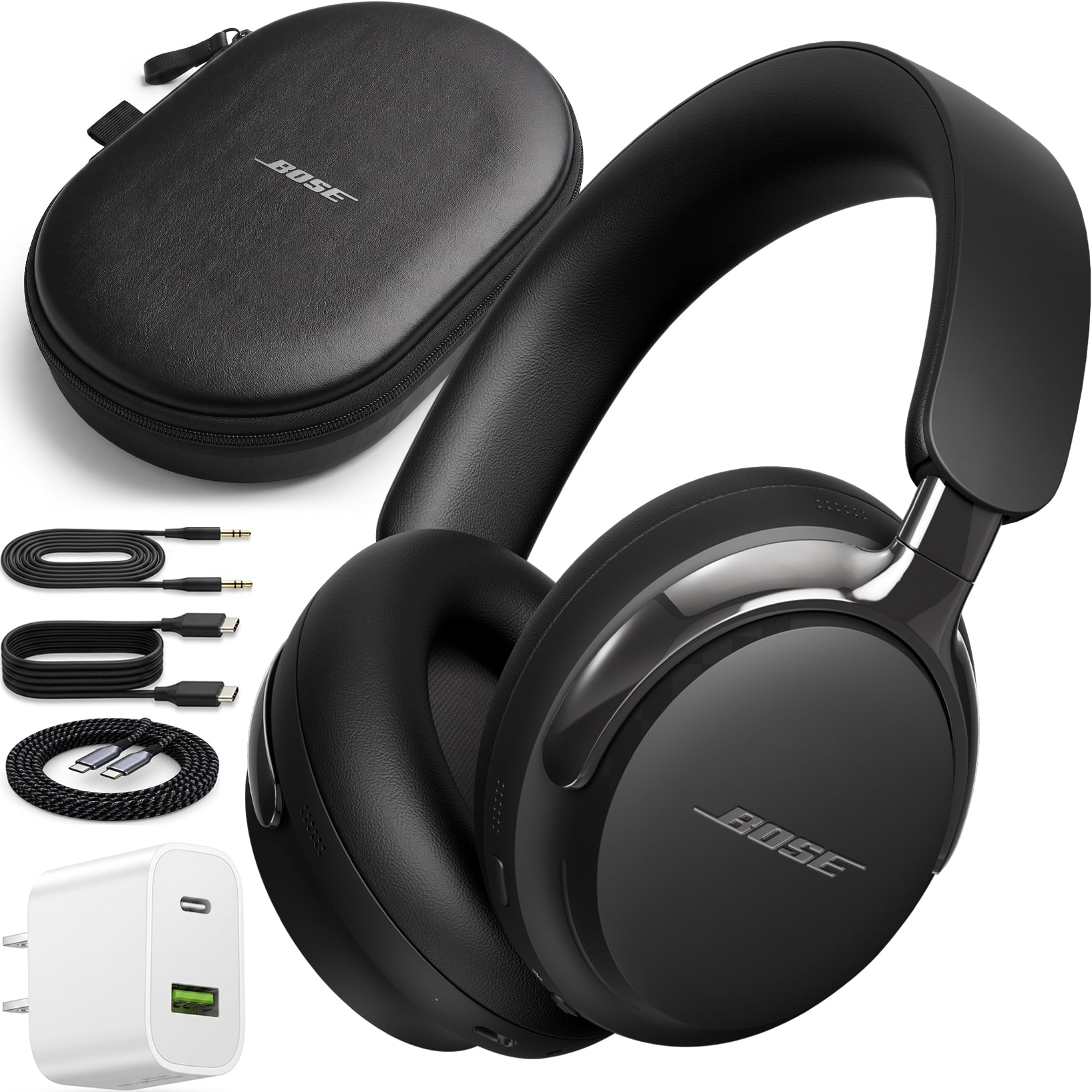 Bundle - Bose - QuietComfort Ultra Headphones 2nd Gen Over-Ear Wireless Power - Black
