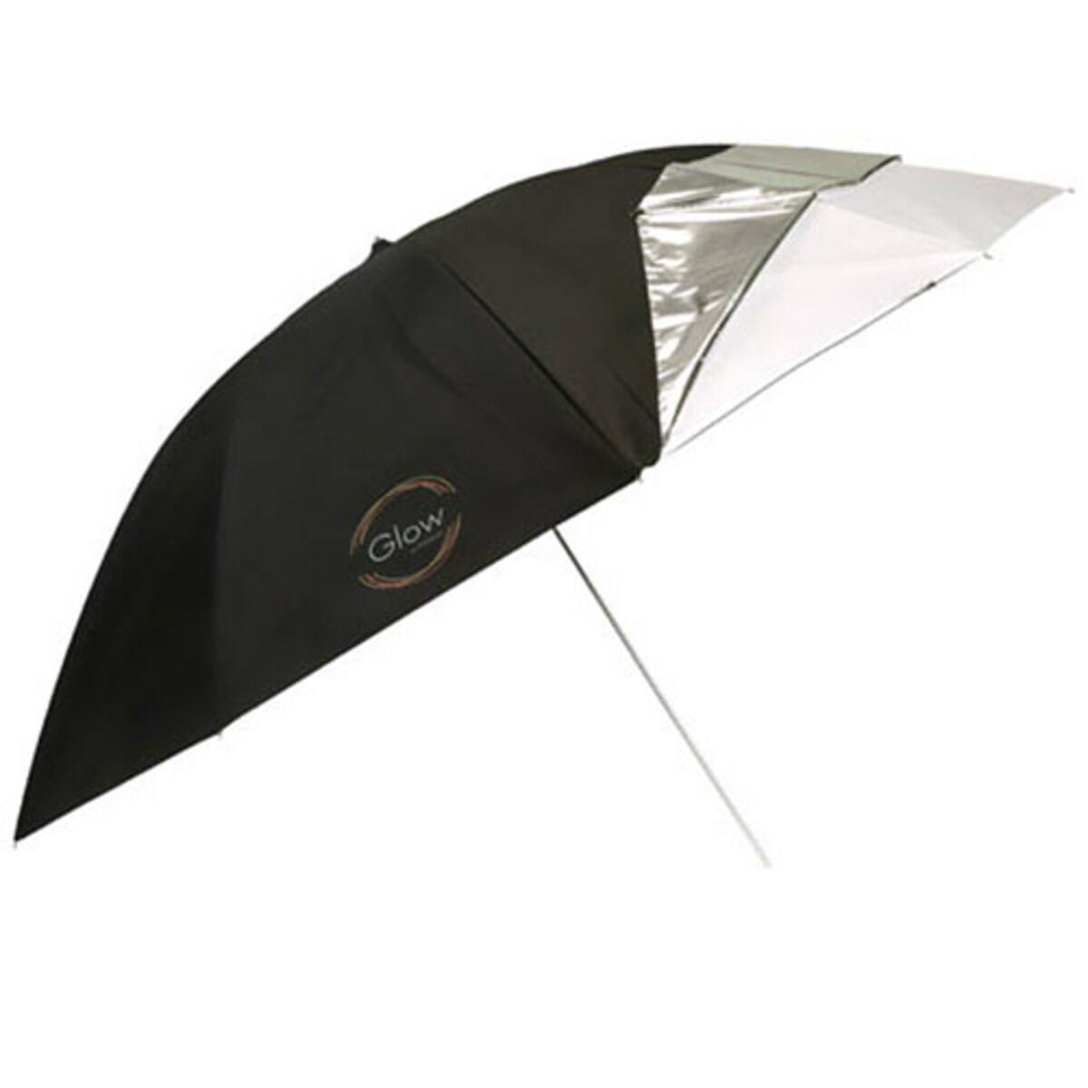 Alt View 6. Glow - Glow 72" White Parabolic Umbrella with Removable Silver/Black Layer.