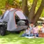 Angle. Costway - 5' -5.2'  Compact Short Bed Truck Tent Portable Pickup Carry Bag Outdoor Travel - Orange + Silver.