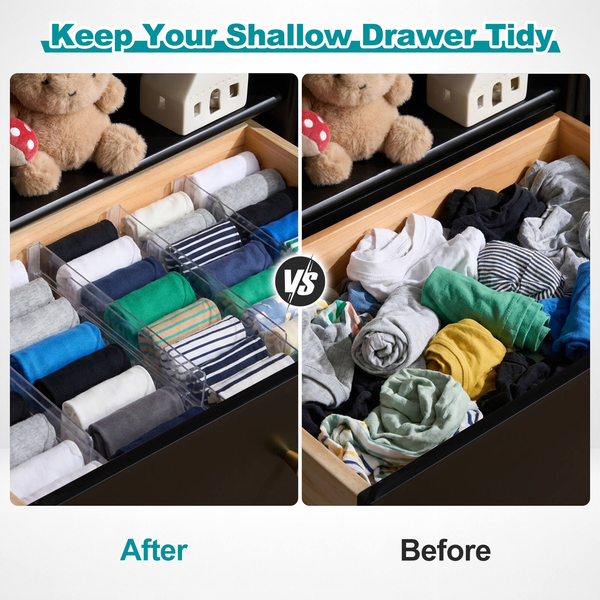 Keep Your Shallow Drawer Tidy

After

Before