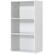 Front. Costway - 3 Tier Open Shelf Bookcase Multi-functional Storage Display Cabinet Furni White - White.