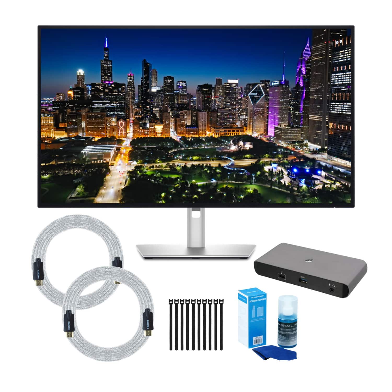 Dell - UltraSharp 32-inch 4K monitor with IPS 120Hz, Thunderbolt 4 Bundle - Black