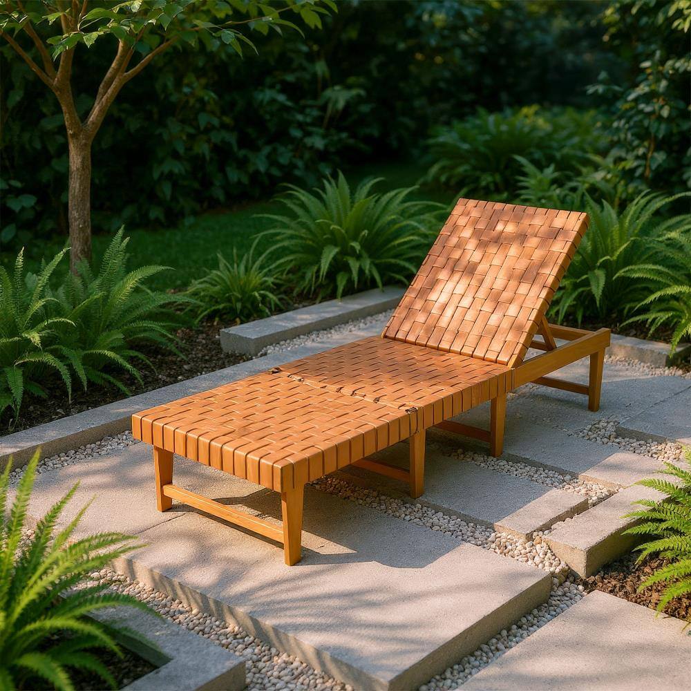 Left. Hivvago - Breath Chaise Lounge Brown - Brown.