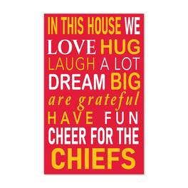Fan Creations - Kansas City Chiefs 11" x 19" Briteline In This House Sign - Multicolor