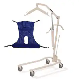 Invacare - Hydraulic Patient Lift, Lightweight Transfer Chair w/450 lb Capacity & Safe Bent Mast - Beige