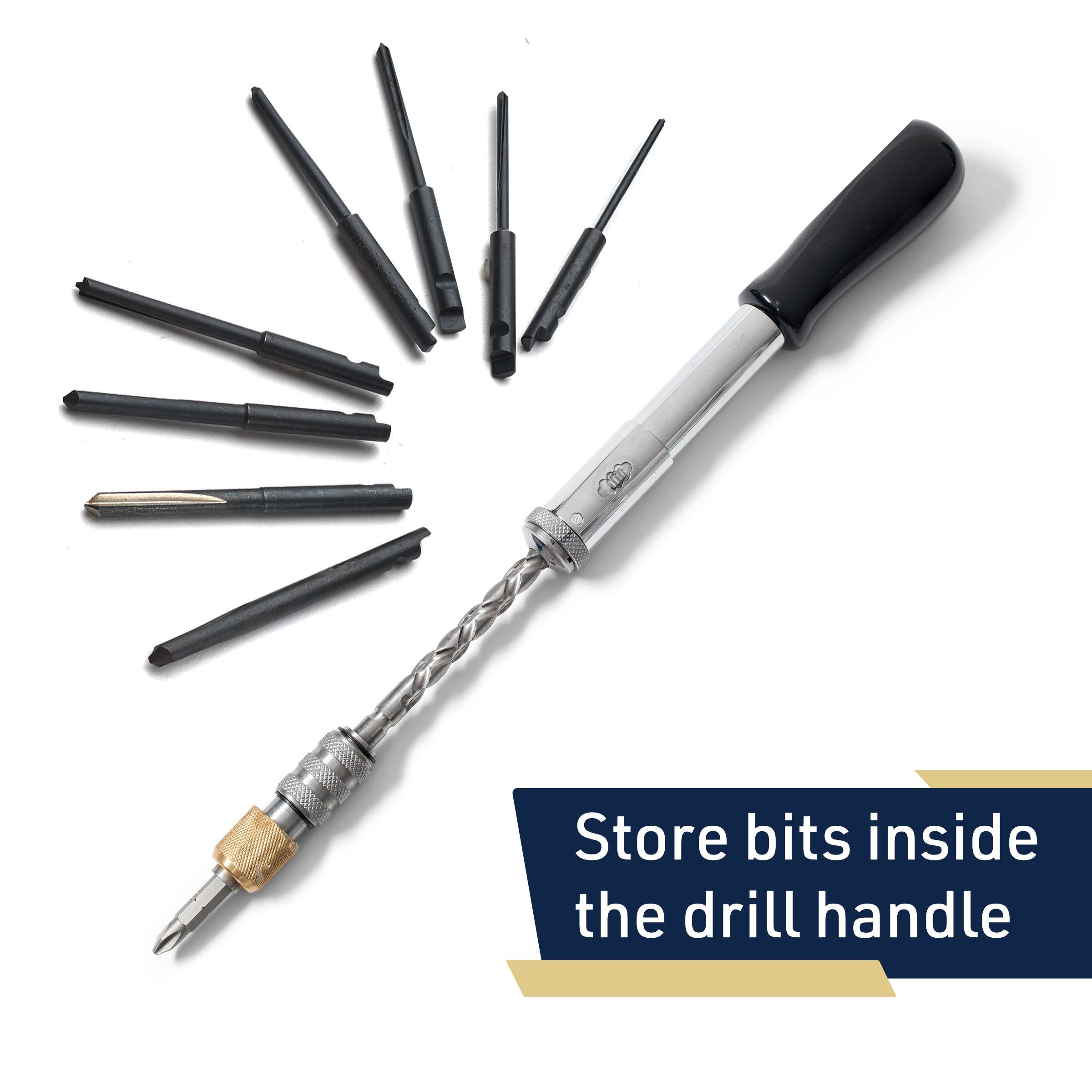Store bits inside the drill handle