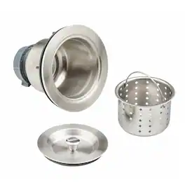 Empava - 3-1/2 in. - 4 in. Heavy-Duty Kitchen Sink Drain Assembly with Basket Strainer and Cover - Stainless Steel