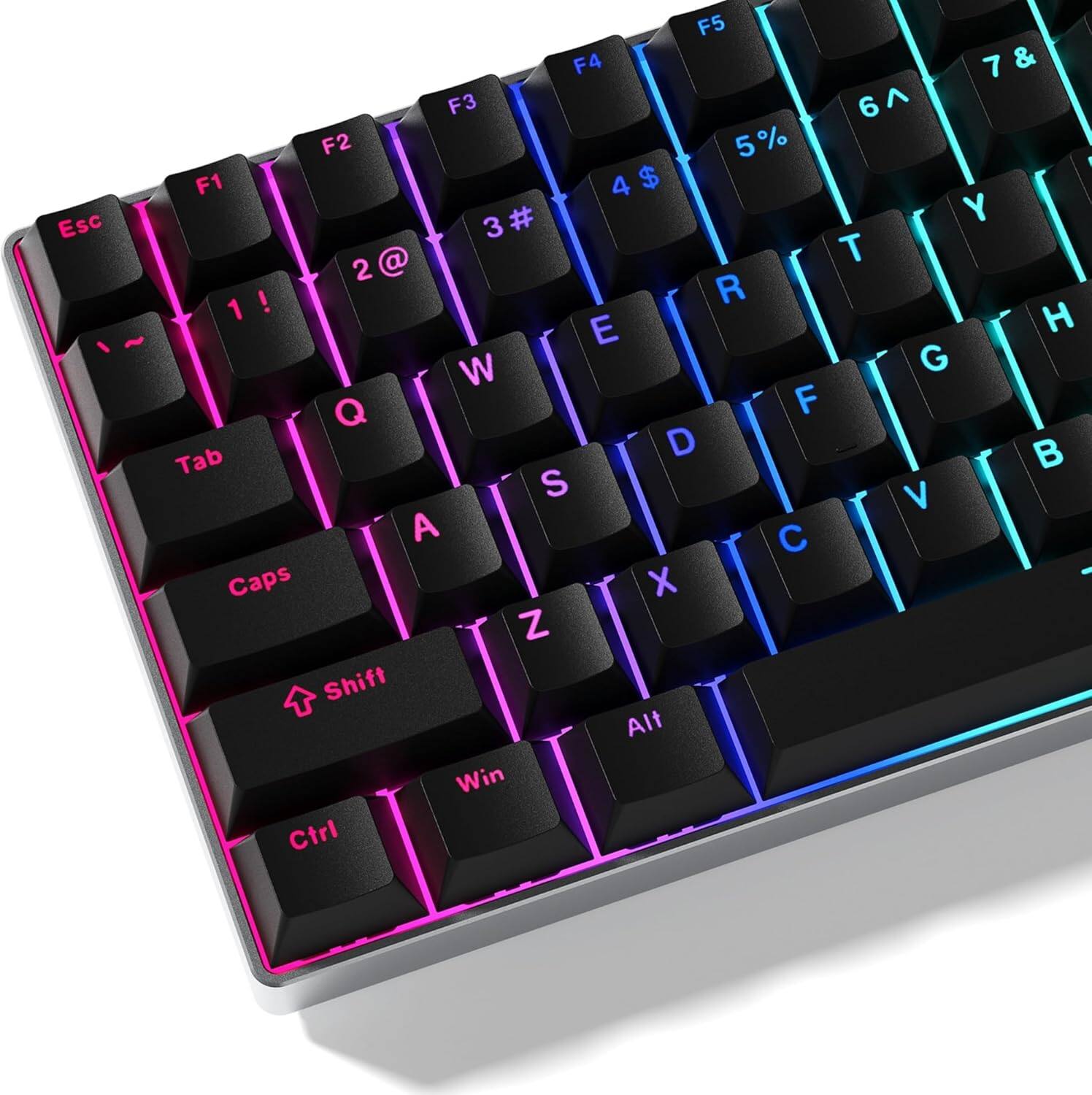 Esc F1 1! F2 2@ F3 3# F4 4$ F5 5% F6 6^ F7 7& Tab Q W E R T Y U I O P Caps A S D F G H J K L Shift Z X C V B N M Ctrl Win Alt