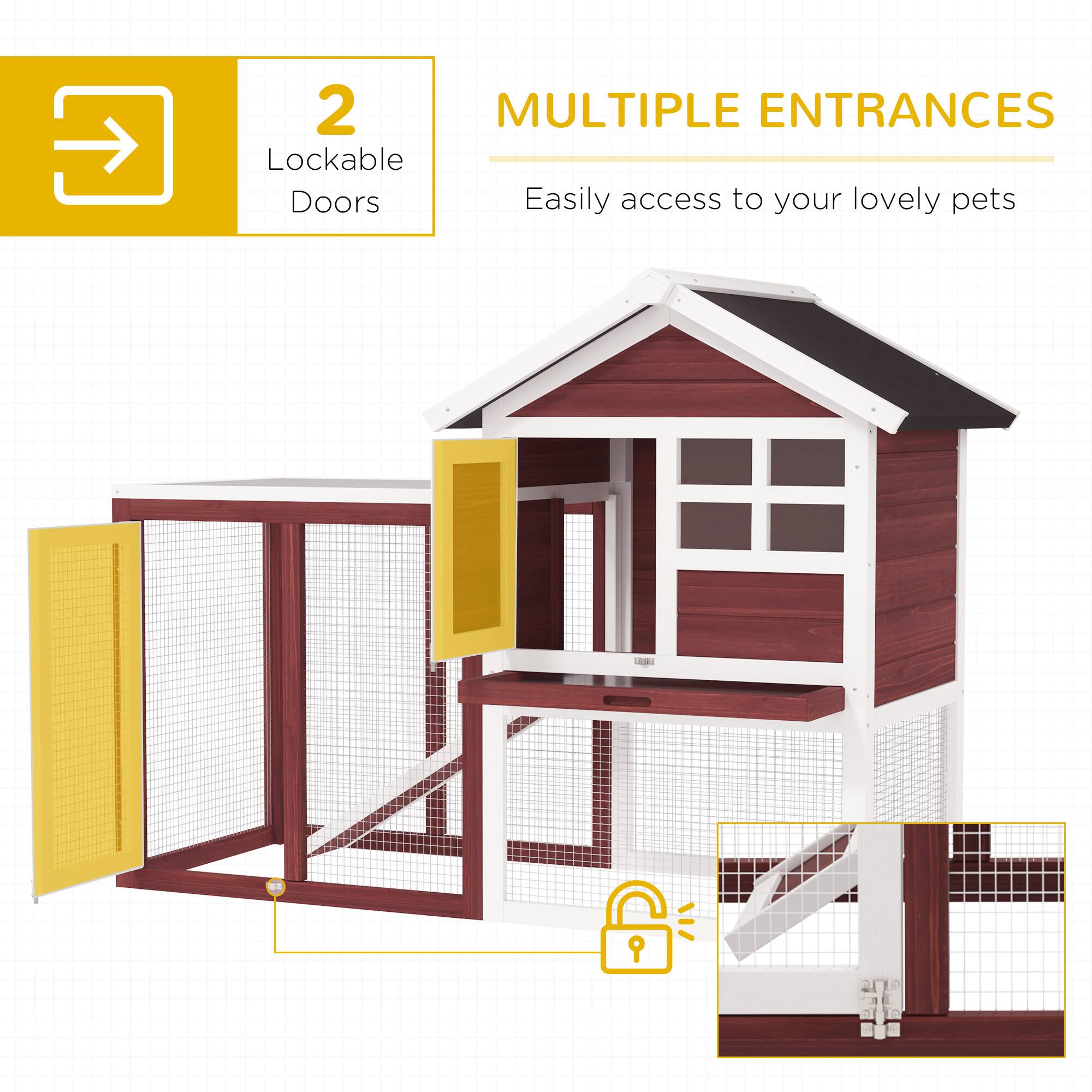 2 Lockable Doors

MULTIPLE ENTRANCES

Easily access to your lovely pets