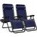Front. Best Choice Products - Best Choice Products Set of 2 Zero Gravity Lounge Chair Recliners for Patio, Pool w/ Cup Holder Tray - Navy Blue - Navy Blue.