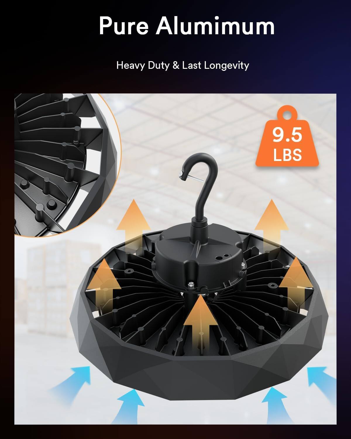 Pure Aluminum  
Heavy Duty & Last Longevity  
9.5 LBS