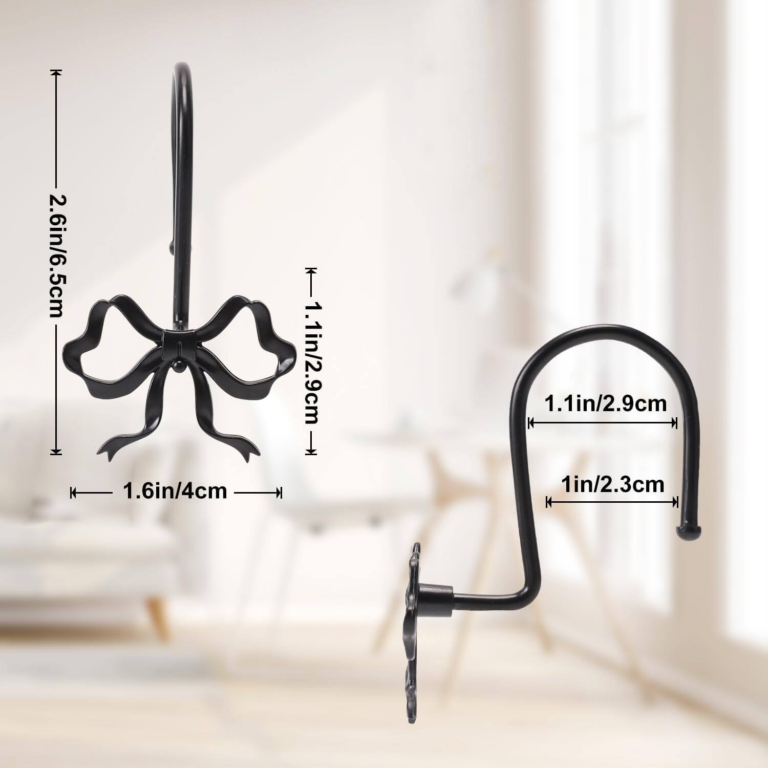 - 2.6in/6.5cm
- 1.1in/2.9cm
- 1.6in/4cm
- 1.1in/2.9cm
- 1in/2.3cm