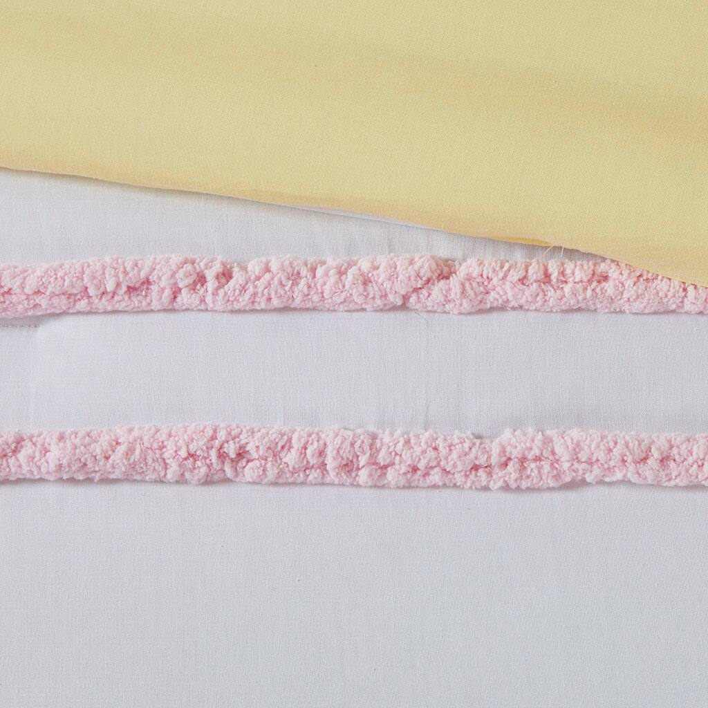 Alt View 5. Gracie Mills - Gracie Mills Tanwen Chenille Trimmed Cotton Kids' Comforter Set - Pink.