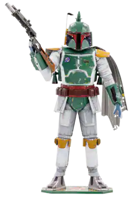 Metal Earth - Premium Series Star Wars Boba Fett 3D Metal Model Kit Fascinations - Silver