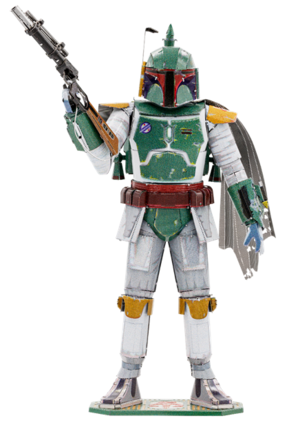 Front. Metal Earth - Metal Earth Premium Series Star Wars Boba Fett 3D Metal Model Kit Fascinations - Silver.