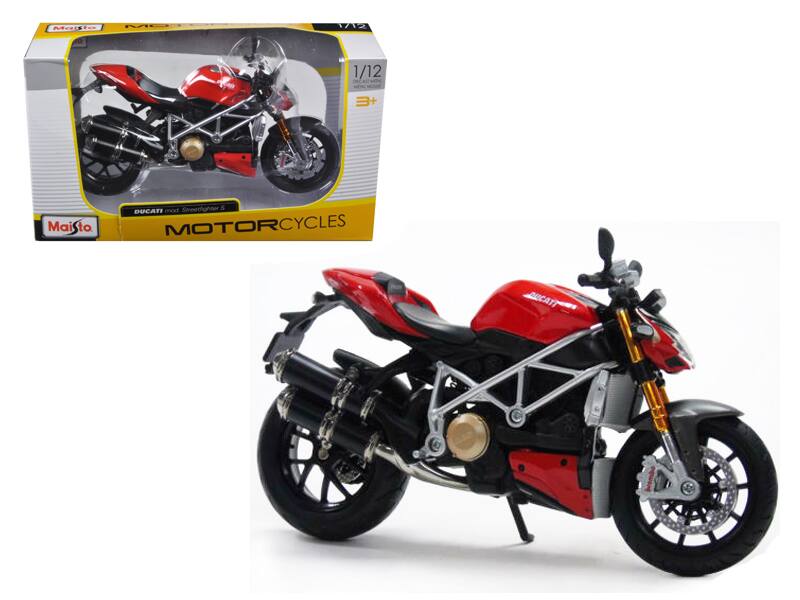 Ducati Mod Streetfighter S 1/12 Diecast Motorcycle Model by Maisto - Red
