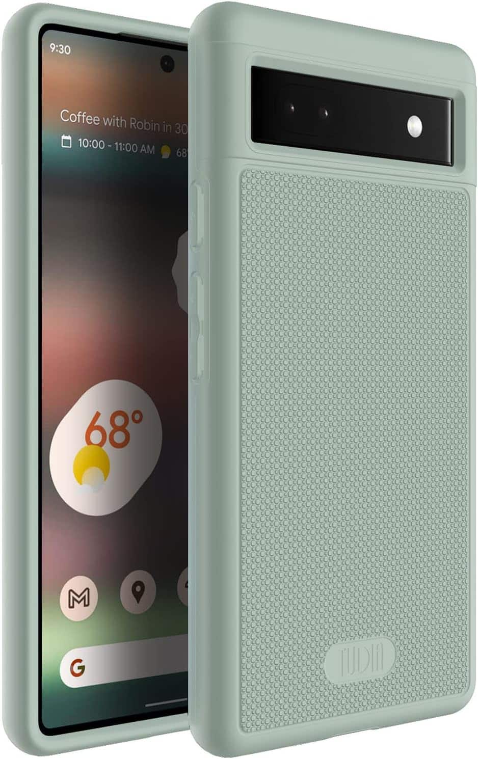 TUDIA - MergeGrip for Google Pixel 6a Case 2022 Enhanced Grip - Green Lily