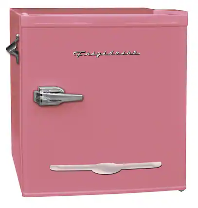 Front. Frigidaire - Retro 1.6 Cu. Ft. Mini Fridge - Pink.