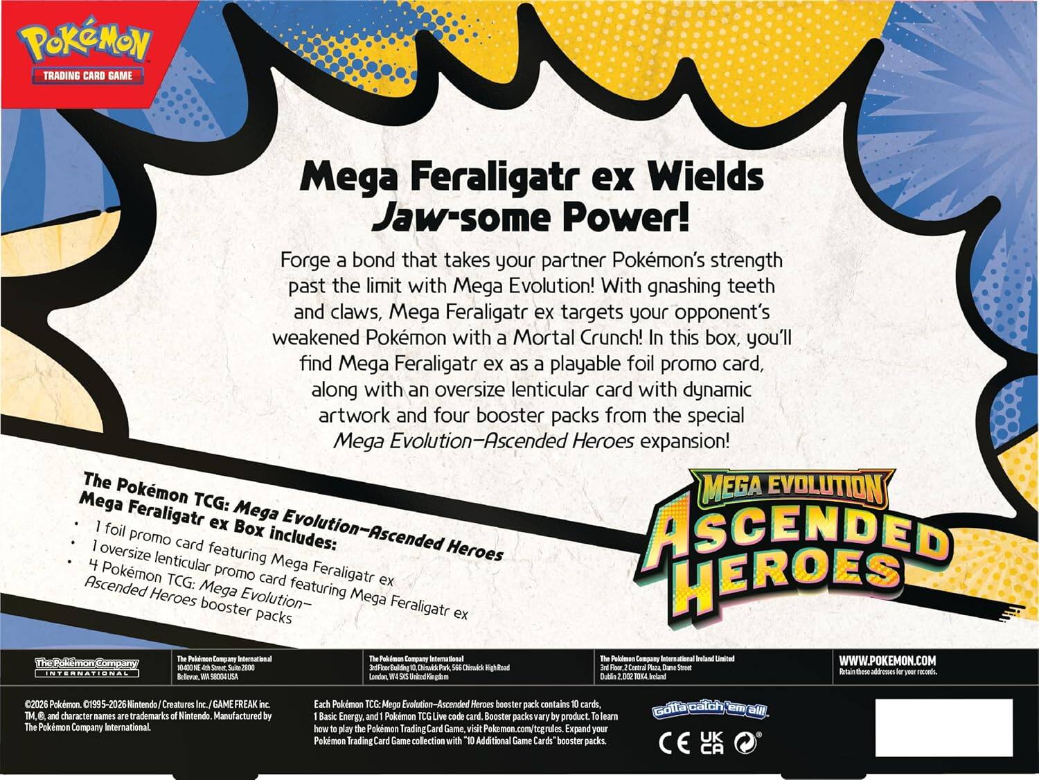 Pokémon Pokemon TCG: Mega Evolution Ascended Heroes Mega Feraligatr ex ...