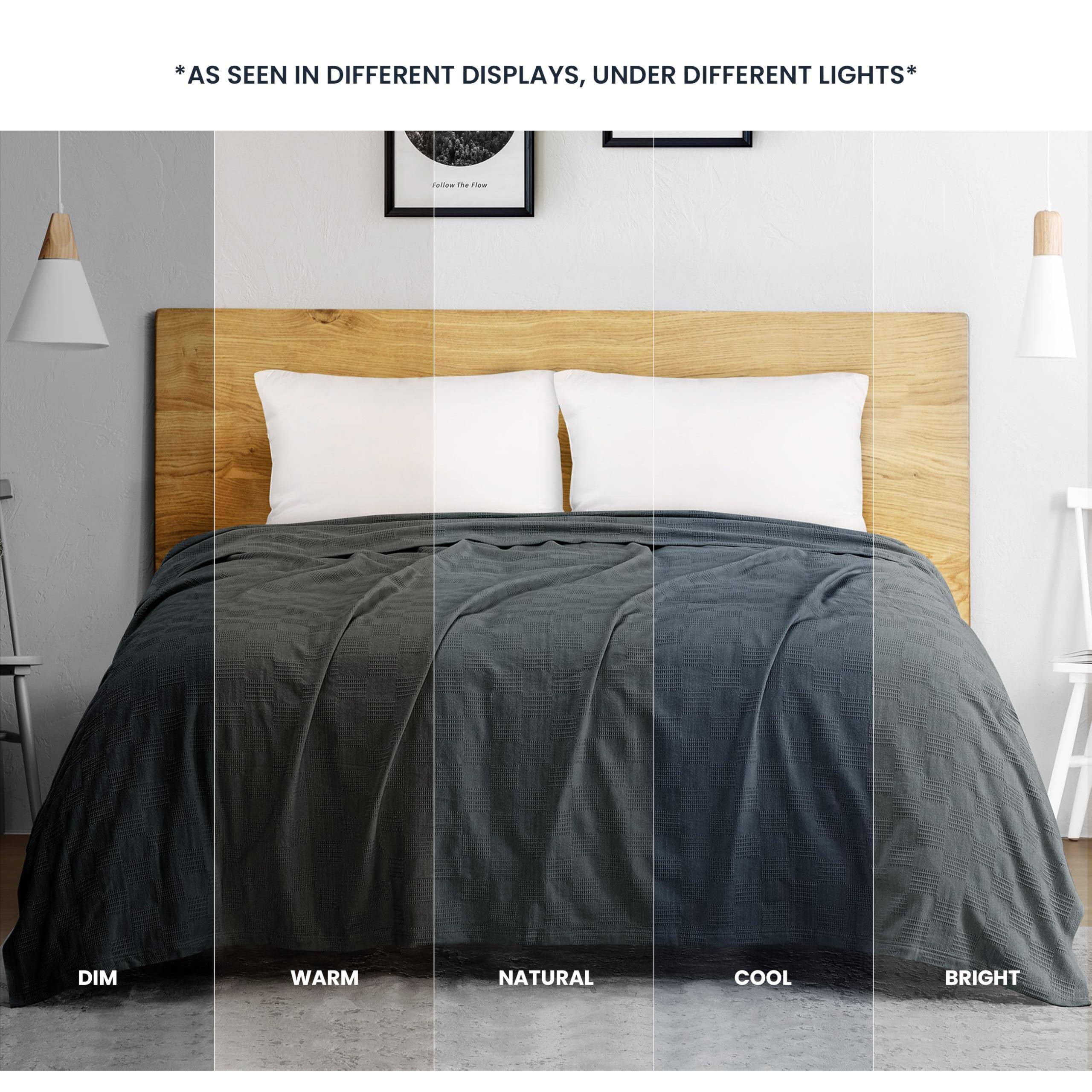 *AS SEEN IN DIFFERENT DISPLAYS, UNDER DIFFERENT LIGHTS*

DIM  
WARM  
NATURAL  
COOL  
BRIGHT