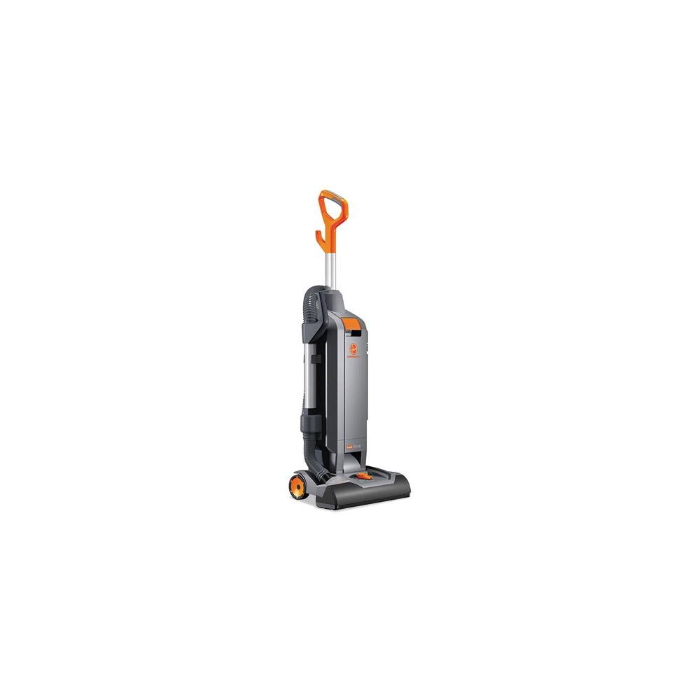 Angle. Hoover - CH54115 HushTone 10 Amp 15 in. Vacuum Cleaner with Intellibelt - Orange/Gray - Gray/Orange.